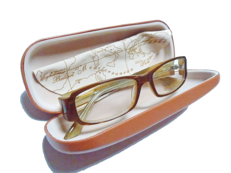 Aluminum Eyeglass Case Hard Shell For Small Frames In Silver 